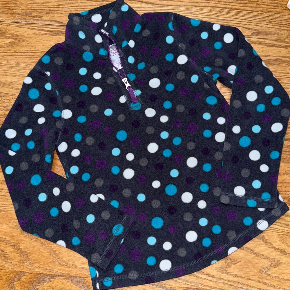 Girls Green Soda 1/4 Zip Fleece
